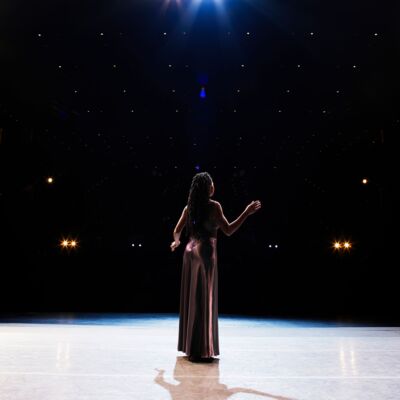singer on a stage